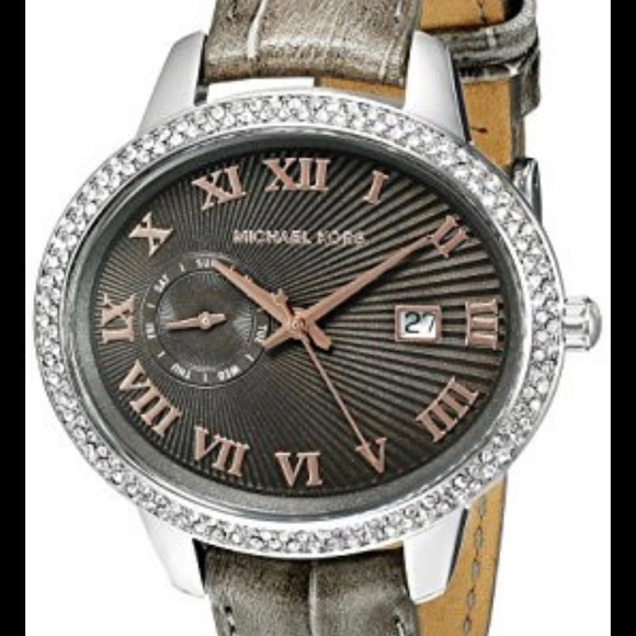 MICHAELKors Whitley Grey Dial Grey Leather Ladies Watch MK2427 - Picture 2 of 16